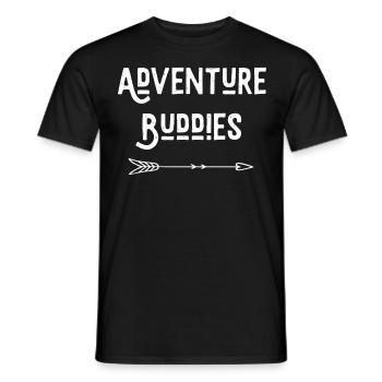 Adventure Buddies (à droite) - T-shirt homme - noir - Devant - AI Model Male 178 light (178cm)