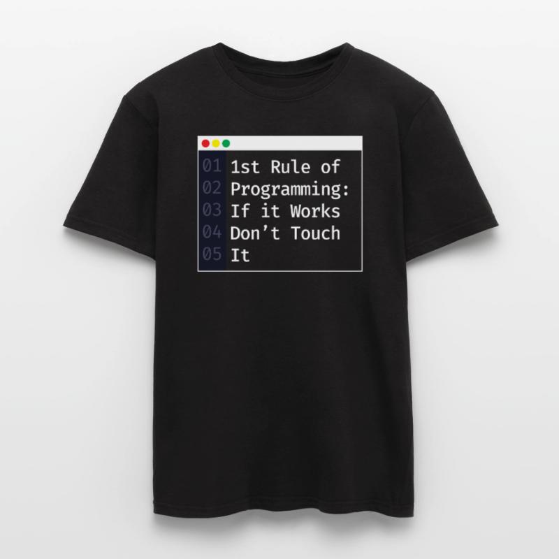 1st Rule Of Programming Programmierer Coding Männer T-Shirt