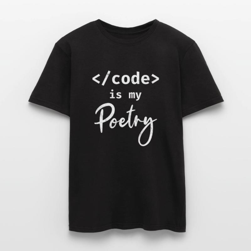 Code Is My Poetry Programmierer Coding Männer T-Shirt