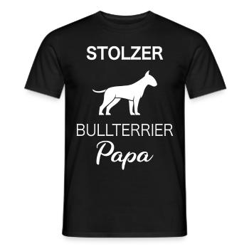 Bullterrier Bull Terrier Hund Hundeliebhaber Papa - Männer T-Shirt - Schwarz - Vorne - AI Model Male 178 light (178cm)