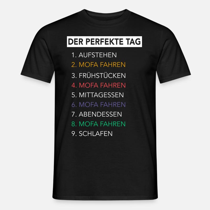 Mofa Moped Mofafahrer Mopedfahrer Mopeds Mokick - Männer T-Shirt - Schwarz