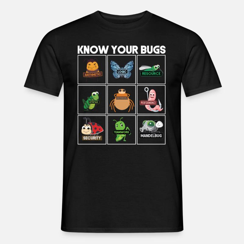 Know Your Bugs Programmierer Coding - Männer T-Shirt - Schwarz