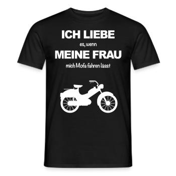 Mofa Moped Mofafahrer Mopedfahrer Mopeds Mokick - Männer T-Shirt - Schwarz - Vorne - AI Model Male 178 light (178cm)