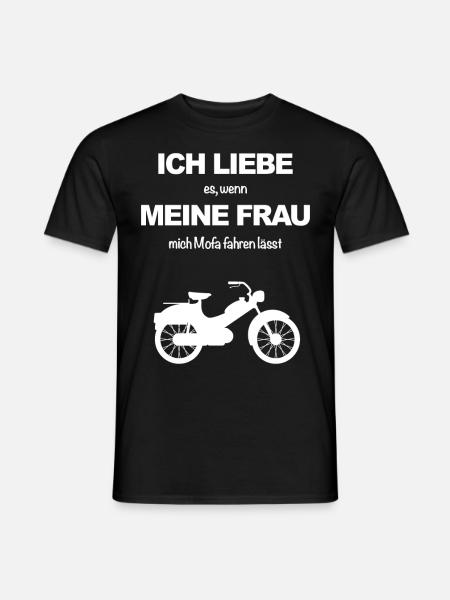 Mofa Moped Mofafahrer Mopedfahrer Mopeds Mokick - Männer T-Shirt - Schwarz