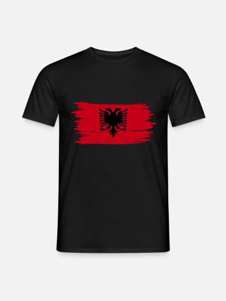 Albania flag - Men's T-Shirt - black