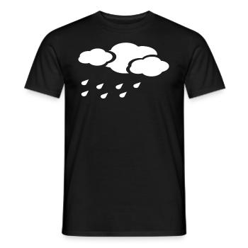 Nuage de pluie - T-shirt homme - noir - Devant - AI Model Male 178 light (178cm)