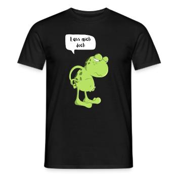 Lass mich doch Frosch Morgenmuffel Müde Kröte Frog - Männer T-Shirt - Schwarz - Vorne - AI Model Male 178 light (178cm)