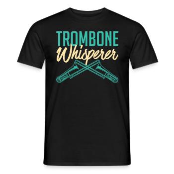 Trombone Whisperer Music Lover Marching Band Cuivres - T-shirt homme - noir - Devant - AI Model Male 178 light (178cm)