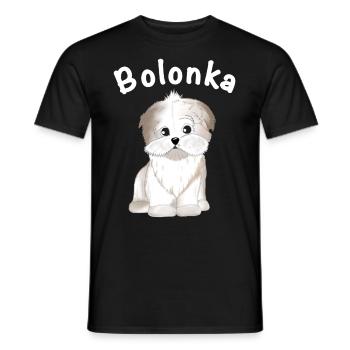Bolonka Tshirt Bolonka Zwetna Dog Shirt T-Shirt - Men's T-Shirt - black - Front - AI Model Male 178 light (178cm)