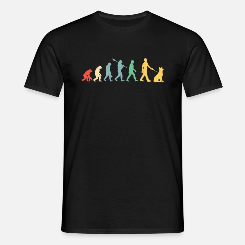 Schäferhund Evolution Retro Design - Männer T-Shirt - Schwarz