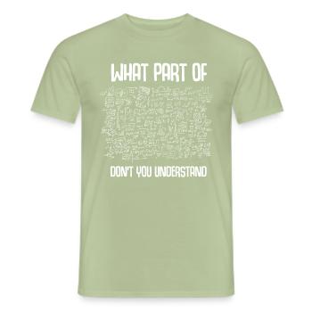 Mathematik Mathematiker Nerd Geschenk - Männer T-Shirt - Sage - Vorne - AI Model Male 178 light (178cm)