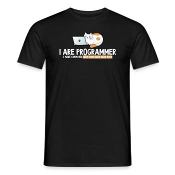 Je programme un programmeur de chat - T-shirt homme - noir - Devant - AI Model Male 178 light (178cm)