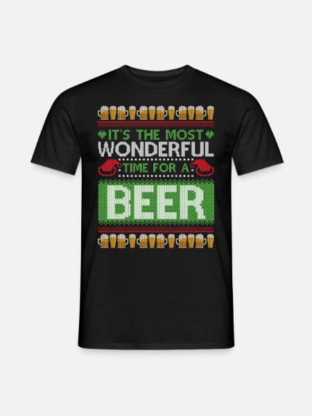 Christmas Beer Ugly Christmas Sweater - Men's T-Shirt - black