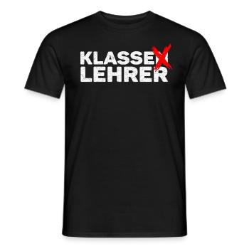 Klassenlehrer Klasse Lehrer Wortspiel - Männer T-Shirt - Schwarz - Vorne - AI Model Male 178 light (178cm)