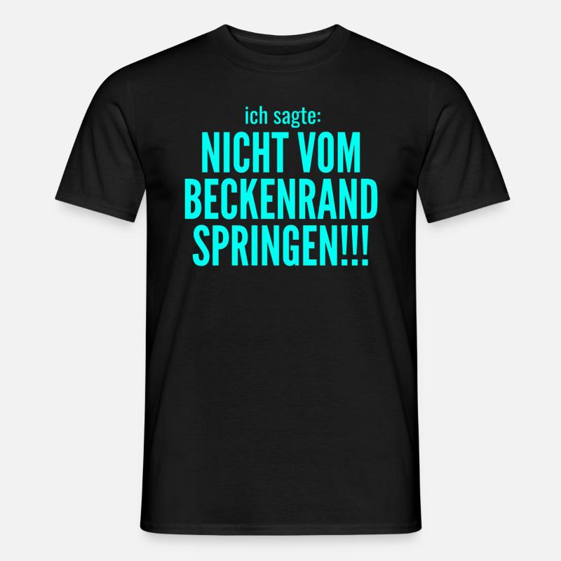 BADEMEISTER RETTUNGSSCHWIMMER Sprüche - Männer T-Shirt - Schwarz