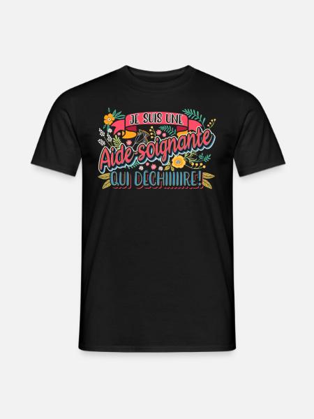 Cadeau pour une Aide Soignante - T-shirt homme - noir