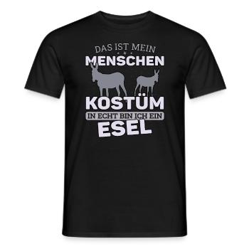 Esel Mensch Kostüm Lustig für Eselzüchter - Männer T-Shirt - Schwarz - Vorne - AI Model Male 178 light (178cm)