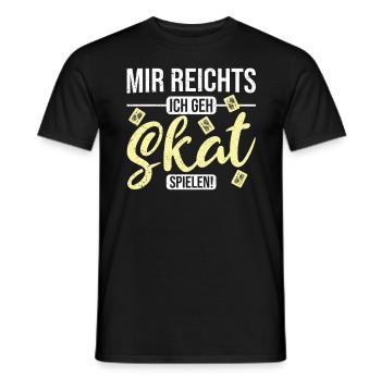 Skat Skatspieler Kartenspiel Mir Reichts Spruch - Männer T-Shirt - Schwarz - Vorne - AI Model Male 178 light (178cm)