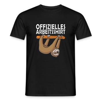 Faultier Damen Kinder Herren Spruch Geschenk - Männer T-Shirt - Schwarz - Vorne - AI Model Male 178 light (178cm)