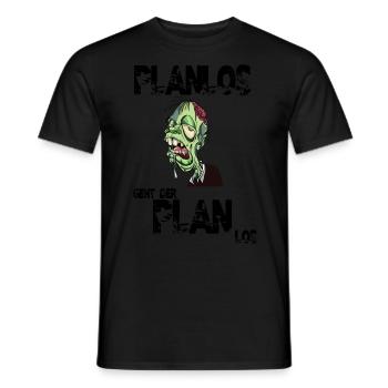 Planlos geht der Plan los - Männer T-Shirt - Schwarz - Vorne - AI Model Male 178 light (178cm)