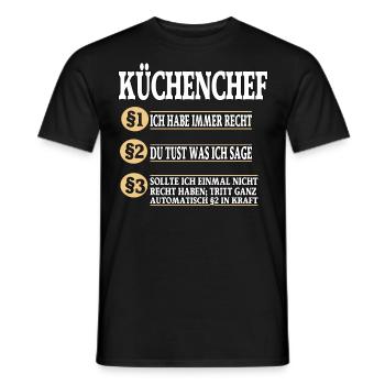 Küchenchef Koch Kochen - Männer T-Shirt - Schwarz - Vorne - AI Model Male 178 light (178cm)