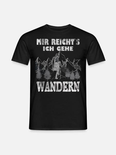 Mir reichts ich gehe Wandern Berge Fluchen Natur - Männer T-Shirt - Schwarz