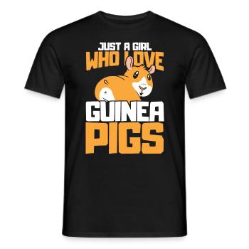 Juste une fille qui aime les cochons d'Inde - T-shirt homme - noir - Devant - AI Model Male 178 light (178cm)