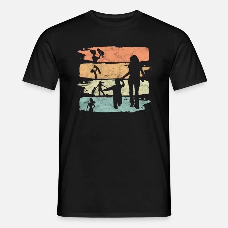 Mama Mutter Kind Retro Geschenkidee - Männer T-Shirt - Schwarz