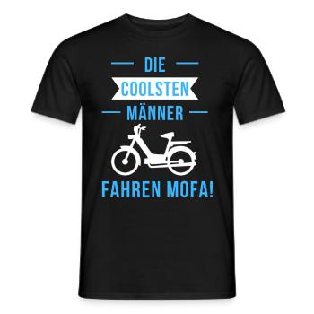 Die coolsten Männer fahren Mofa 80er oldtimer Mofa - Männer T-Shirt - Schwarz - Vorne - AI Model Male 178 light (178cm)