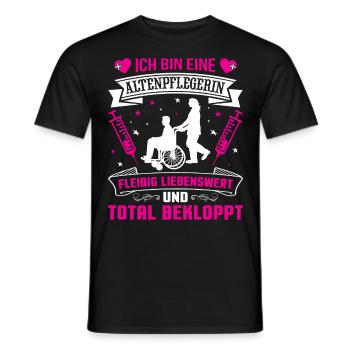 Altenpflegerin Pflegedienst Pflegehelferin Pflege - Männer T-Shirt - Schwarz - Vorne - AI Model Male 178 light (178cm)