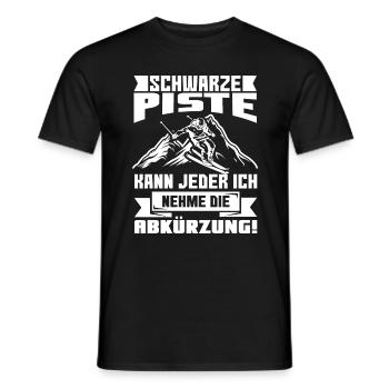 Lustiges Skifahren Skifahrer Sprüche Geschenk - Männer T-Shirt - Schwarz - Vorne - AI Model Male 178 light (178cm)
