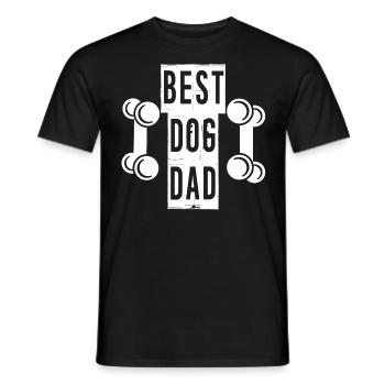 BEST DOG DAD - Männer T-Shirt - Schwarz - Vorne - AI Model Male 178 light (178cm)