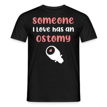 Jemand, den ich liebe, hat eine Ostomie - Männer T-Shirt - Schwarz - Vorne - AI Model Male 178 light (178cm)
