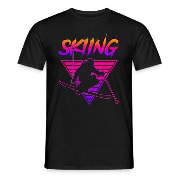 Ski Fahren Winter Wintersport Geschenk - Männer T-Shirt - Schwarz - Vorne - AI Model Male 178 light (178cm)