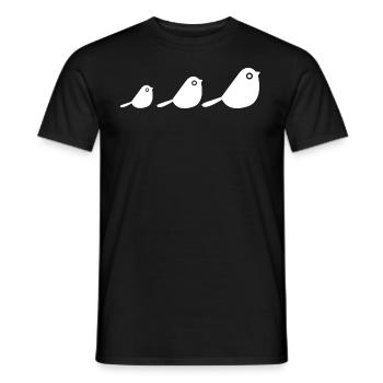 Des oiseaux - T-shirt homme - noir - Devant - AI Model Male 178 light (178cm)