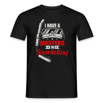 Schnorcheln Taucherbrille Schnorchel - Männer T-Shirt - Schwarz - Vorne - AI Model Male 178 light (178cm)