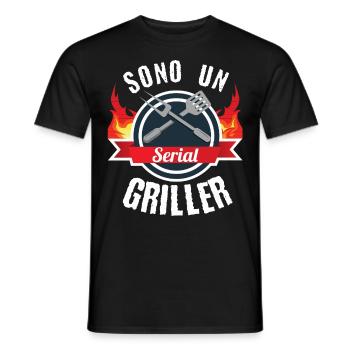 Sono e Serial Griller - Men's T-Shirt - black - Front - AI Model Male 178 light (178cm)