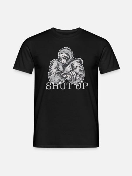 Bad Sloth Shut up - Men's T-Shirt - black