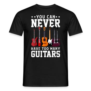 Guitariste musique guitariste musicien groupe - T-shirt homme - noir - Devant - AI Model Male 178 light (178cm)
