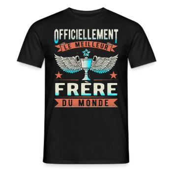 Meilleur Frère Du Monde - T-shirt homme - noir - Devant - AI Model Male 178 light (178cm)