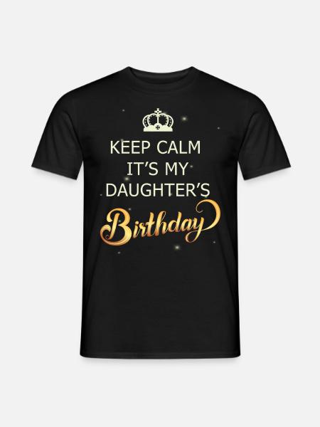 C’est l’anniversaire de ma fille - T-shirt homme - noir