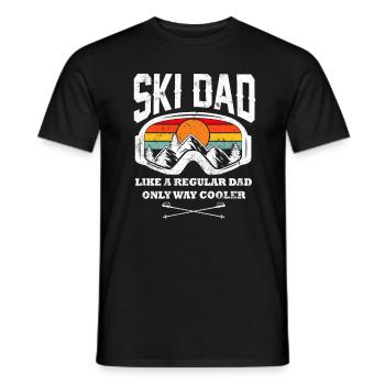 Ski cadeau de sports d'hiver d'hiver - T-shirt homme - noir - Devant - AI Model Male 178 light (178cm)