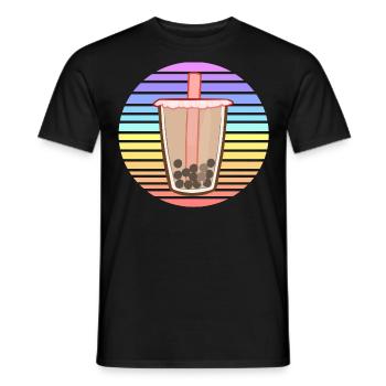 Bubble Tea Sunset - T-shirt homme - noir - Devant - AI Model Male 178 light (178cm)