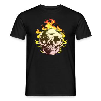 Burn Totenkopf Design Fun Geschenk - Männer T-Shirt - Schwarz - Vorne - AI Model Male 178 light (178cm)