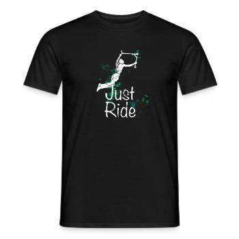 JUST RIDE Freestyle Scooter - Männer T-Shirt - Schwarz - Vorne - AI Model Male 178 light (178cm)