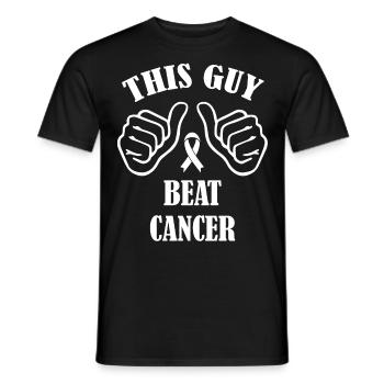 This Guy Beat Cancer - Men's T-Shirt - black - Front - AI Model Male 178 light (178cm)