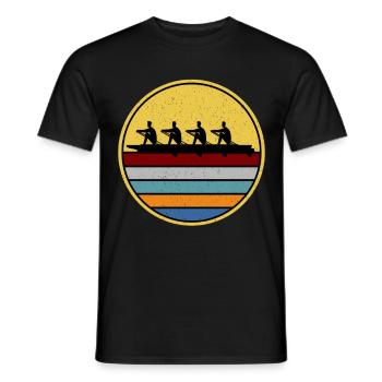 Rameur rameur bateau à rames sports nautiques canoë cadeau - T-shirt homme - noir - Devant - AI Model Male 178 light (178cm)