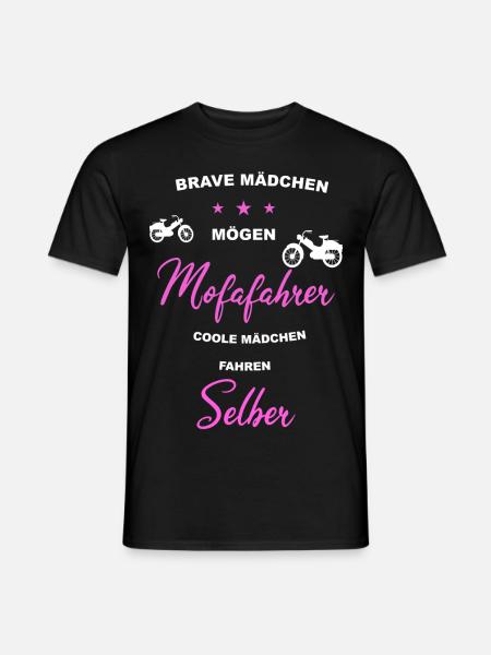 Mofa Moped Mofafahrer Mopedfahrer Mopeds Mokick - Männer T-Shirt - Schwarz