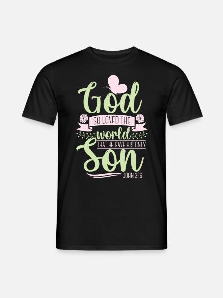 Kristen bibelvers religion - Mænd T-shirt - sort