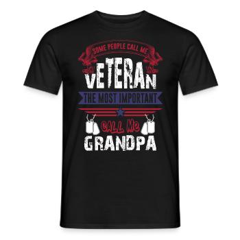 USUS Army - some people call me veteran - Männer T-Shirt - Schwarz - Vorne - AI Model Male 178 light (178cm)